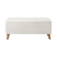 Robin Eucalyptus Wood Storage Ottoman Bench